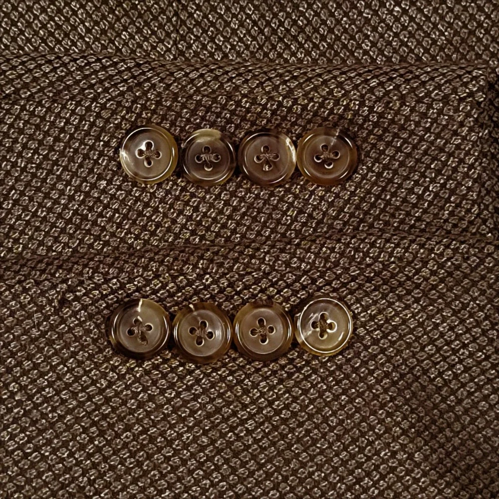 Ermenegildo Zegna 15 Milmil 15 Sport Coat Mens Brown Weave Wool Blazer Swiss
